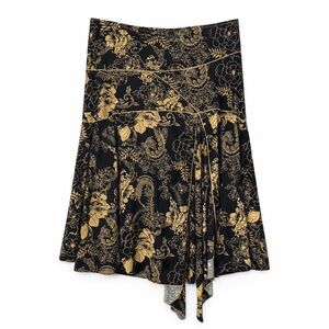 Susan Lawrence Vintage Midi Asymmetric Skirt XL Fairy Grunge Bohemian Whimsigoth